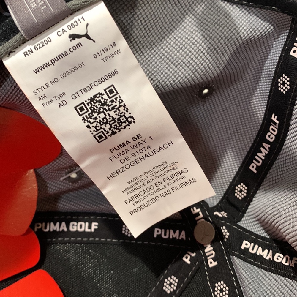 PUMA Gray Hat Black Mercedes Benz Embroidered logo Hat Adjustable Fit Men’s O/S - Picture 8 of 10